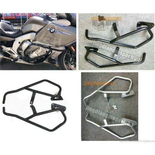 Front Engine Guard Protector Highway Crash Bars for BMW K1600GT K1600GTL Black / Silver