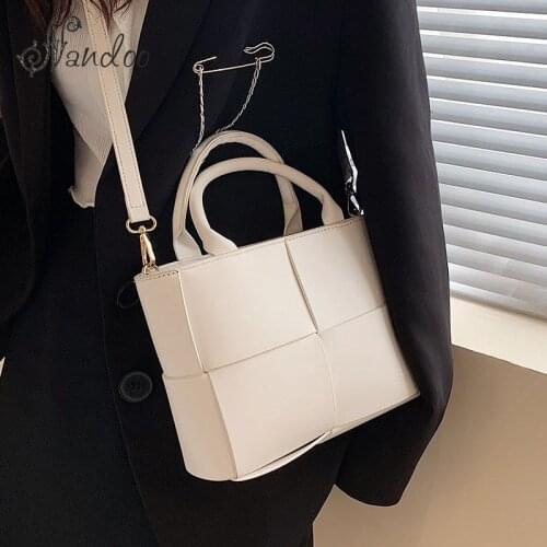 Splicing Design PU Leather Small Square Tote Crossbody Bags With Short Handles 2021 Summer Women Luxury Trends Shoulder Handbags