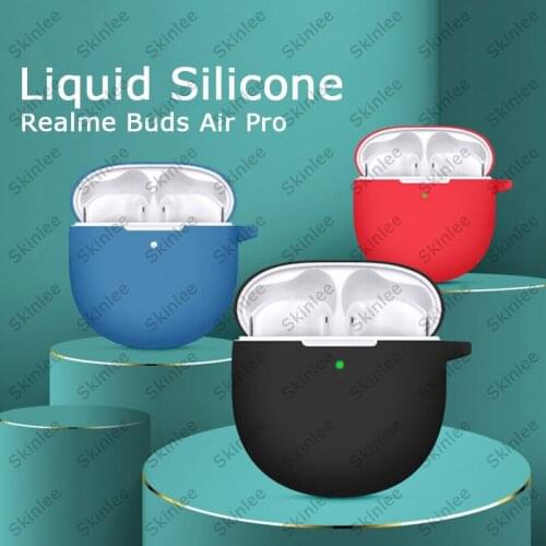 Skinlee Liquid Silicone Case For realme Buds Air Pro Case Wireless Headphone Protector Case For Buds Air Pro Protect Cover
