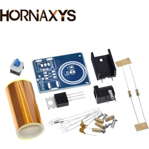 1PCS BD243 Mini Tesla Coil Kit Magic Props DIY Parts Empty Lights Technology Diy Electronics BD243C