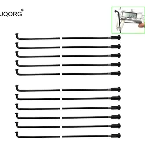 10 K 3.14 mm Black Color J-bend Spokes For Electric Motorcycle 45# Steel Material Equal Diameter Round Spokes For Electric Bike