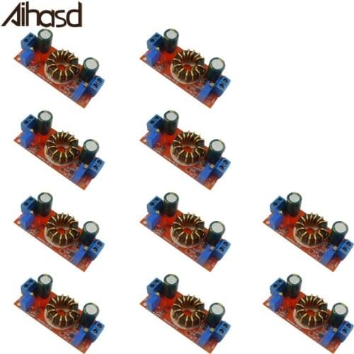 10PCS 10A DC-DC 4-32V to 1.2-32V Step Down Module Solar Charger Constant Voltage Current Adjustable Buck Converter LED Driver