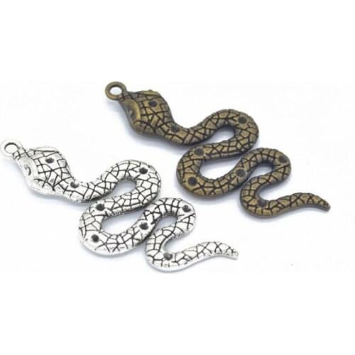 10pcs vintage gifts Ornament snake alloy charms lot DIY making bracelet necklace jewelry accessories charms for jewelry making