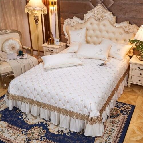 100% egyptian cotton bedding set bedspread and pillow case quilting embroidery bed covers bed linen anthracite white color
