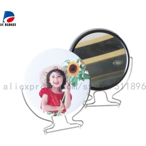 100MM 100sets Blank Mirror Button Components,DIY Badge Mirror parts