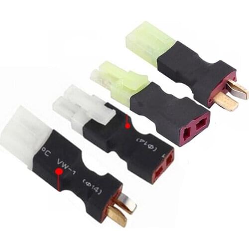2PCS T Plug Female / Male to Tamiya Male / Female Adapter For RC Battery ESC Accessories