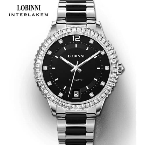 LOBINNI Fashion Elegant Womens Mechanical Watches MIYOTA Movement Automatic Watch Sapphire Glass Waterproof 50m Women Watches
