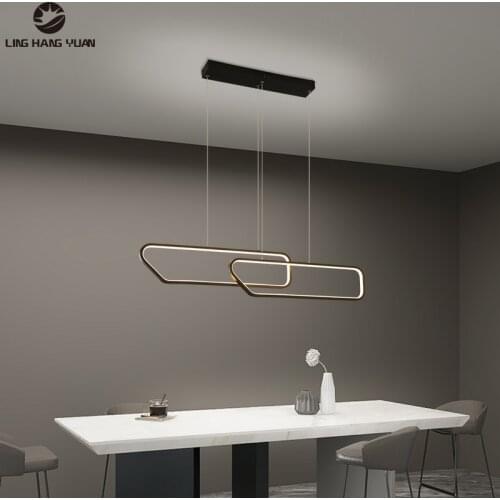 Black Finished Led Chandelier Modern Home Chandelier Lighting for Dining room Kitchen Living room Hanging Lamp Luminaires 100cm