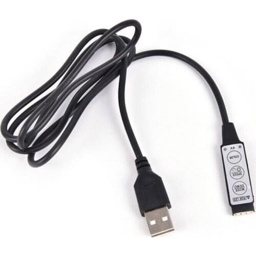 For LED Strip Light Controller 3Key 4Pin Remote Controller DC 5V USB LED RGB