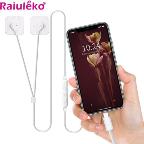 EMS Mini TENS Acupuncture Therapy Phone Body Massager Electric Connection Mobile Muscle Stimulator Machine Neck Shoulder Relax