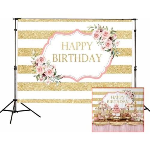 HUAYI Photography Backdrop Birthday Party Baby Shower Child Photo Background Desserts Cake Table Decor Photobooth BackdropSM-583