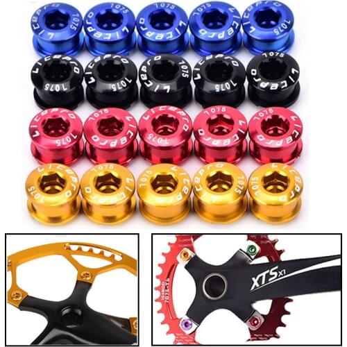 Litepro MTB Bike Chainring Bolts Aluminum Single Speed Disc super light Chainwheel Screws for Road Mountain Bicycle Crank