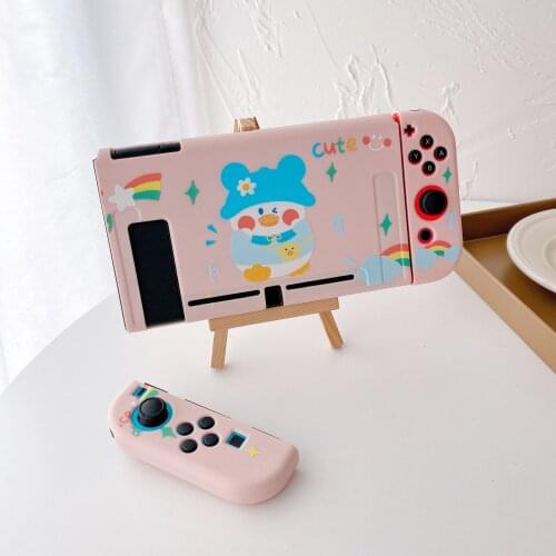 Cute Duckling Lovely Ducks Soft TPU Full Cover Handheld Game Switch Protective Case For Nintendo Switch