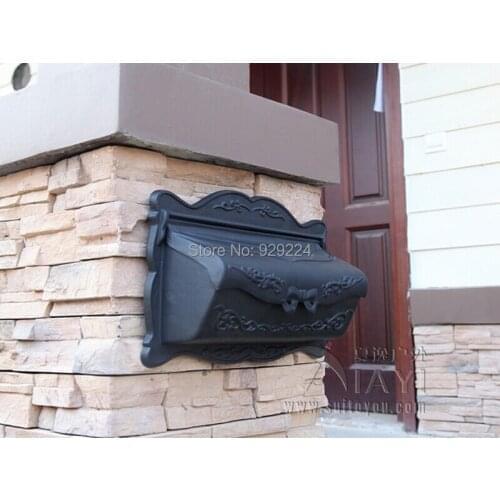 Wall mounted cast aluminum decorative mail boxes outdoor maibox aluminum letter box