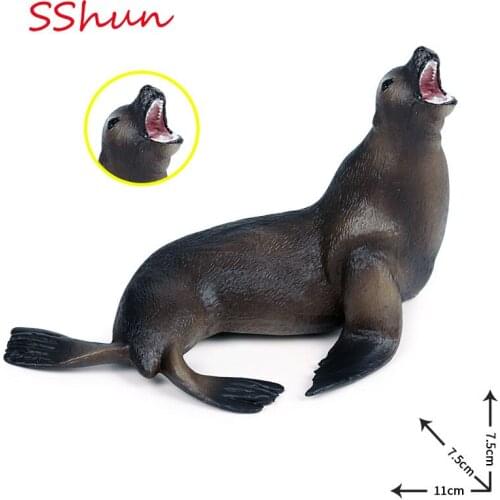New Styles Simulation marine animal model static solid open mouth seal children early education cognitive toy decoration