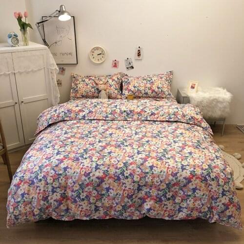 Pastoral Small Floral Pattern Duvet Cover175x220 Pillowcase 3Pcs,200x230 Quilt Cover, Double Queen King Size