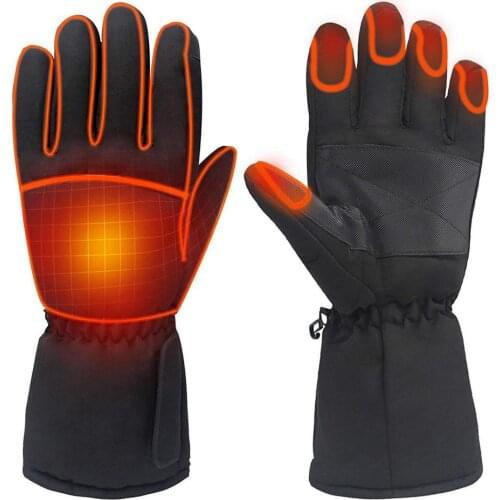 USB Rechargeable Winter Thermal Electric Heated Gloves 3.7V Heating Gloves Hand Warmer For Fishing Skiing Motorcycle Cycling