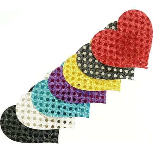 Sexy 10 Pairs (20 Pcs) ultra-thin Sequin Chest Petals Sticker Breathable Disposable Adhesive Nipple Cover Invisible Bra Sticker