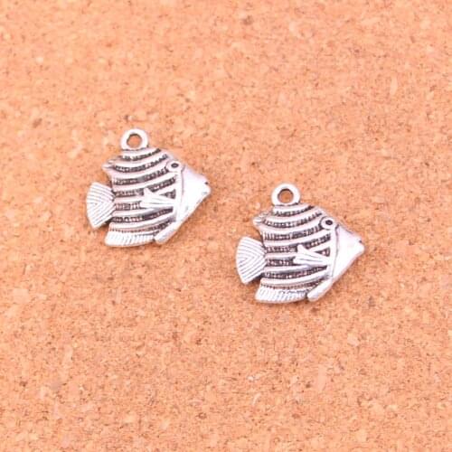 36Pcs goldfish fish Charms Pendant For DIY Necklace Bracelet Jewelry Making DIY Handmade 18*18mm