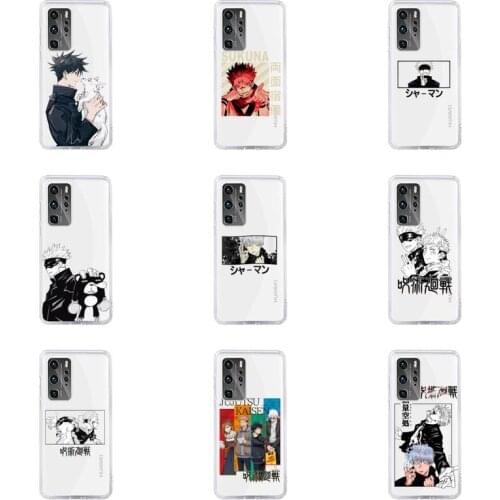 Jujutsu Kaisen Japan Anime Phone Case For Huawei P40 P30 P20 Mate Honor 10i 30 20 i 10 40 8x 9x Pro Lite Transparent Cover