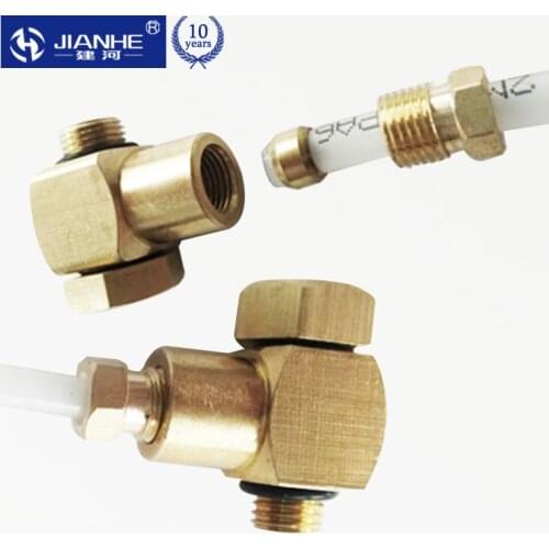 Gimbal joint Brass oil Pipe Fitting/lubricating fittings for central lubrication system M6*1 M8*1 M10*1 10PCS