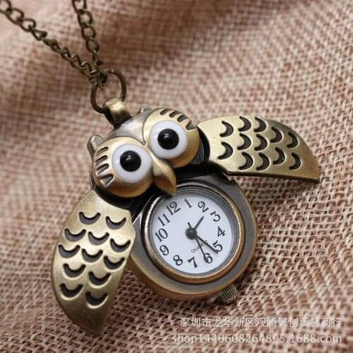 Owl Vintage Creative Pocket Watch Toys for Children Watch