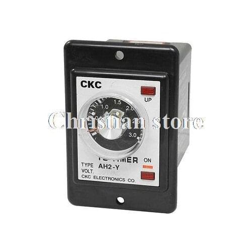Rotary Knob DPDT 8P 3 Hours 3H Timing Time Relay AC 380V w LED Indicator