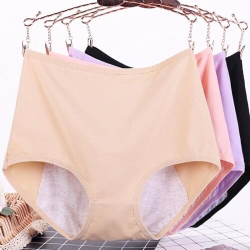 6XL Breathable Women Panties Underwear Physiological Menstrual Women Cotton Period Leak Proof Mid Rise Warm Female Briefs