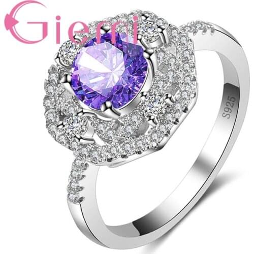 New Trendy Rings Women Wedding Engagement Anniversary Accessory Fashion Party Jewelry 925 Sterling Silver Cubic Zircon