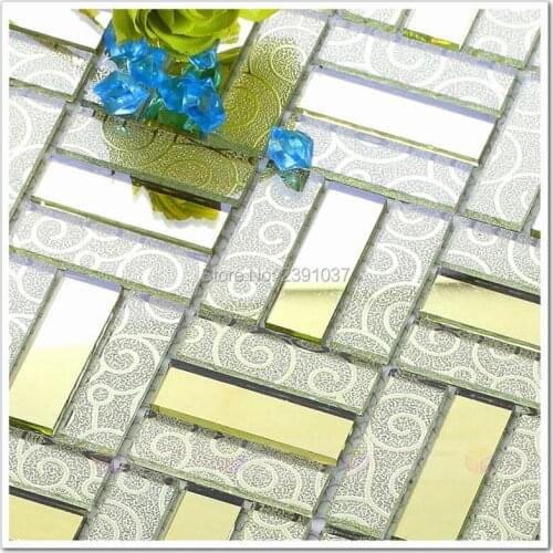 1BOX(22sheets) High Quality Glass Mosaic Crystal Glass 3D Mosaic Tile Wall tile kitchen backsplash ceiling tile Free shipping