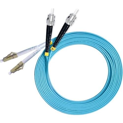 10PCS/Pack OM3 LC/UPC-ST/UPC Multi-Mode OM3 Fiber Cable Multimode Duplex Fiber Optical Jumper Patch Cord 3M 5M 10M 10M
