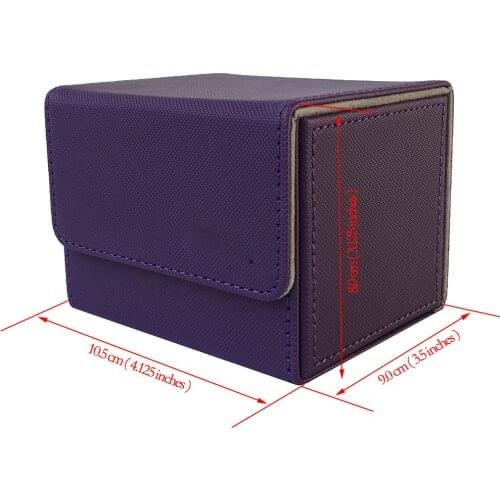 100+ Side-Loading Card Case Deck Case Mtg Pokemon Yugioh Deck Box:Purple