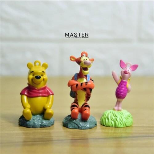 12piece 5-6cm winnie the pooh the cute pooh bear tigger Piglet pig pvc figures toys Cartoon figures do model ornaments