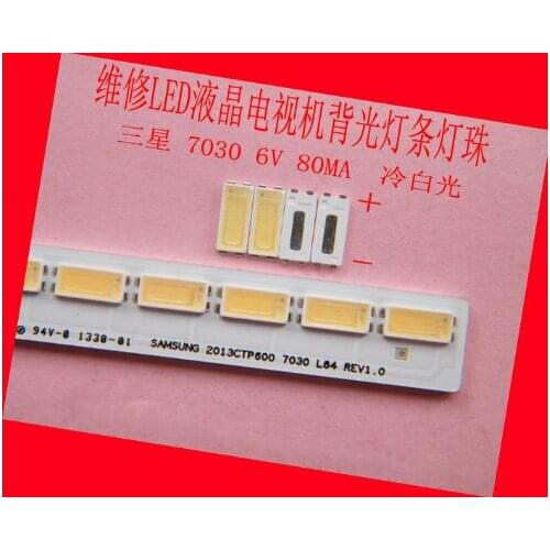 300piece/lot FOR maintenance Samsung LCD TV LED backlight Article lamp SMD LEDs 6V 7030 Cold white light emitting diode