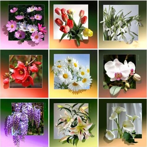 Floarl DIY 5D Diamond Painting Full Round Drill Diamond Embroidery Mosaic Flower Rhinestone Picture Cross Stitch Kit Home Decor