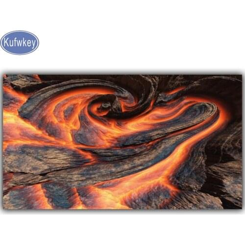 5D DIY Diamond Embroidery sale landscape Volcano Lava Picture Full,Diamond Painting,Cross Stitch,3D,Diamond Mosaic,mazayka,gifts