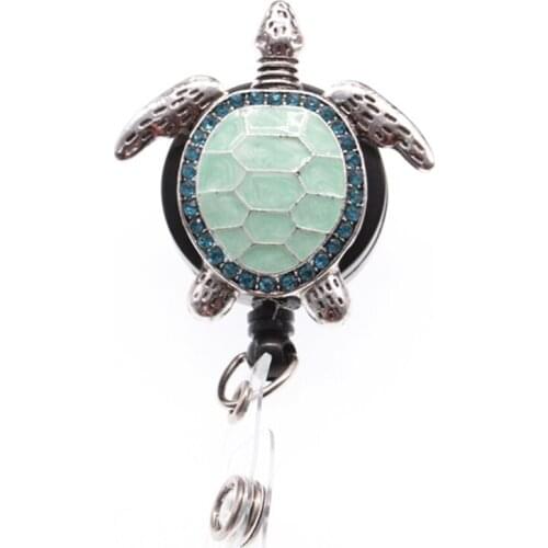 10 pcs/lot Free Shipping Energy Crystal Turtle Shape Animal ID Badge Holder