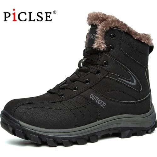 Russian style Winter boots Plus size 40-48 Ankle Boots for Men Snow Boots Waterproof winter men Boots Hiking shoes men Botas
