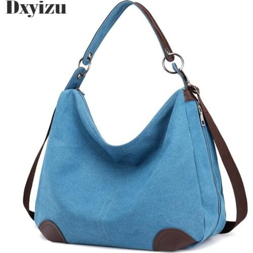 Dropshipping Fashion Bags For Women 2020 High Quality Canvas Totes Big Capacity Crossbody Shoulder Bag For Teenage Girls