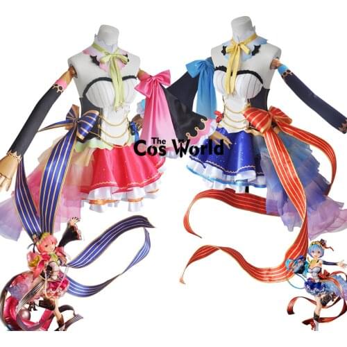 Re Zero Kara Hajimeru Isekai Seikatsu Remu Rame Idol Dress Uniform Outfit Anime Cosplay Costumes