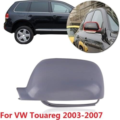 CAPQX For VW Touareg 2003-2007 Outer Rearview Mirror Cover side rear view Cap Shell Base Color (No paint any color)