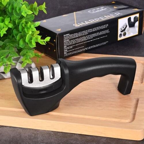 3 Stages Knife Sharpener Multifunction Kitchen Sharpener High Quality Sharpening Stone Grinder Kitchen Sharpening Tools