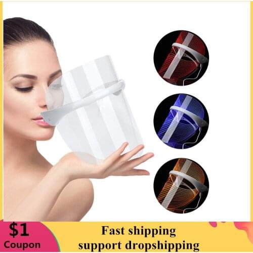 LED Mask Light Photon Therapy Facial Skin Tightening Rejuvenation Anti Aging Wrinkle Acne Removal RED LED Face Light Toning Mask