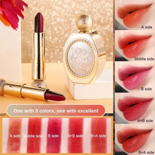 A Multicolor Lipstick Matte Non-stick Cup Color Change Moisturizing Lasting Waterproof Silky Show White Lip Makeup TSLM1