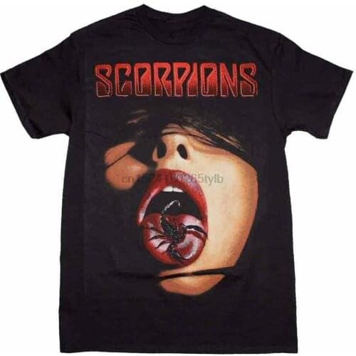 Scorpions Tongue Rock Music Band Men Black T-Shirt