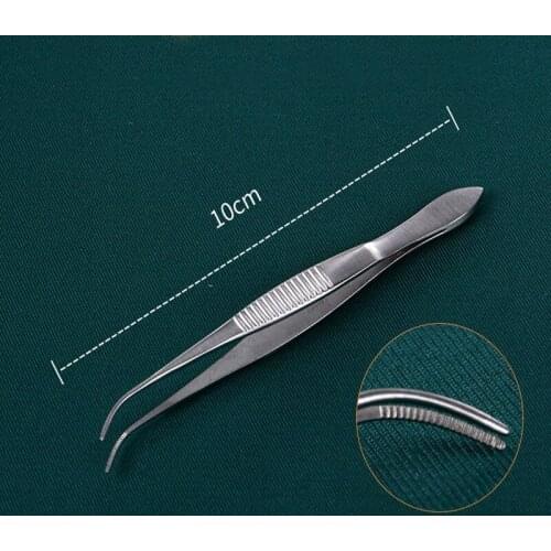 Ophthalmic forceps, toothed platform forceps, stainless steel microscopy instruments