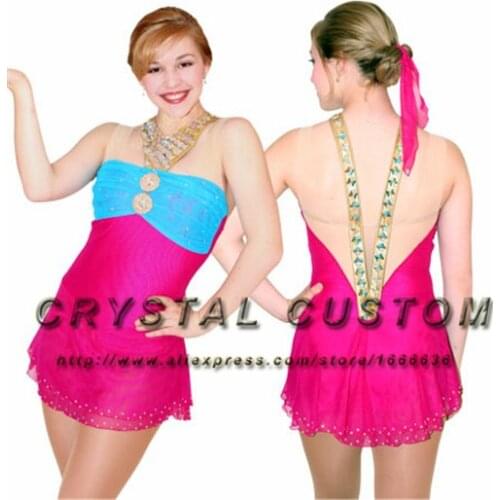 Girls Figure Skating Dresses For Competition Fashion New Brand Ice Skating Dresses Kids DR3456