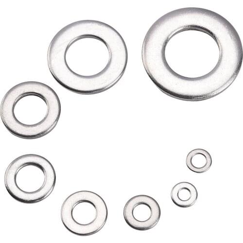 Flat Washer 360 Pcs M2 M2.5 M3 M4 M5 M6 M8 M10, 304 Stainless Steel Washers Assortment Set Value Kit With Box