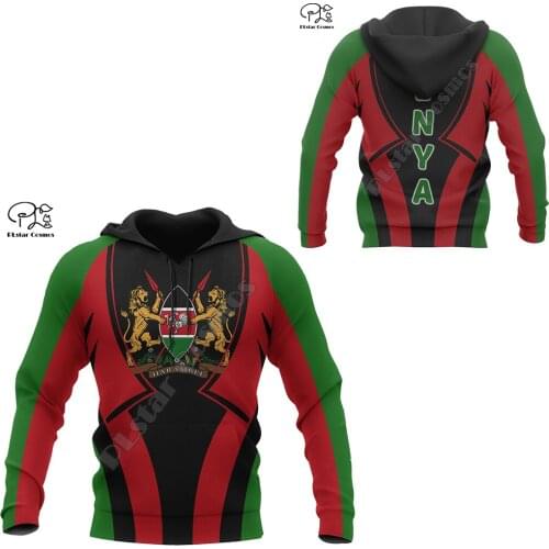PLstar Cosmos Kenya Country Flag Tribe Culture Tattoo Tracksuit 3Dprint Men/Women NewFashion Harajuku Hoodies Pullover Jacket 48