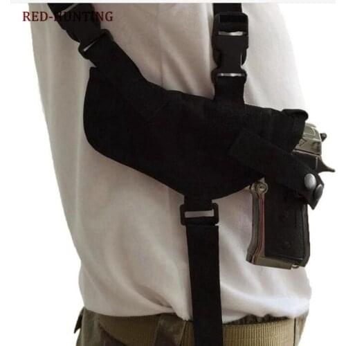 EDC Left Right Hand Tactical Nylon Adjustable Double Concealed Under Arm Shoulder Holster Pouch for Draw Pistol Bag
